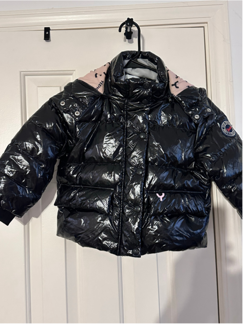 Yeehoo Baby Black & Pink Puffer Jacket, 4T